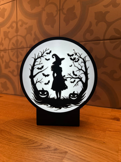 Ronde lightbox met Halloween thema