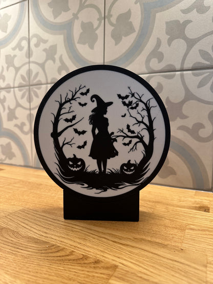 Ronde lightbox met Halloween thema