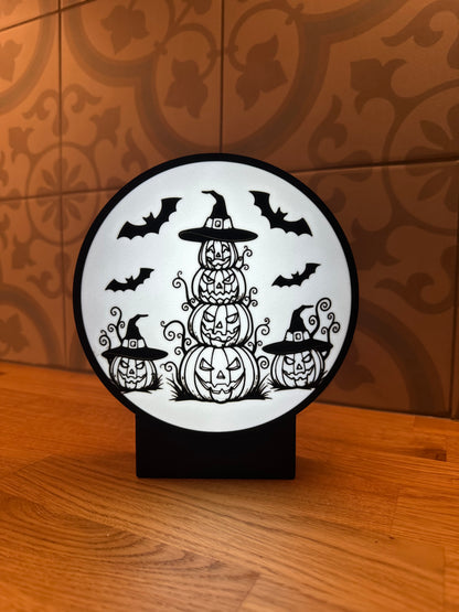 Ronde lightbox met Halloween thema