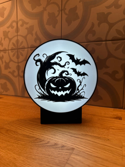 Ronde lightbox met Halloween thema