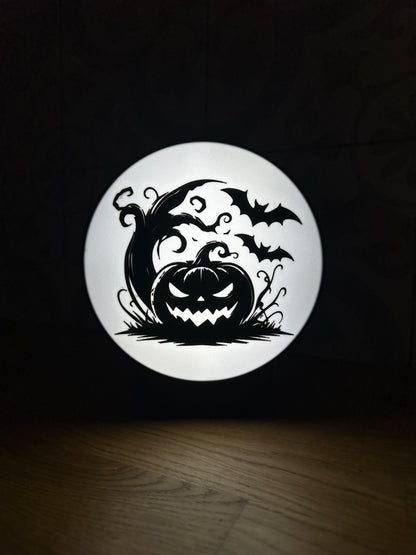 Ronde lightbox met Halloween thema