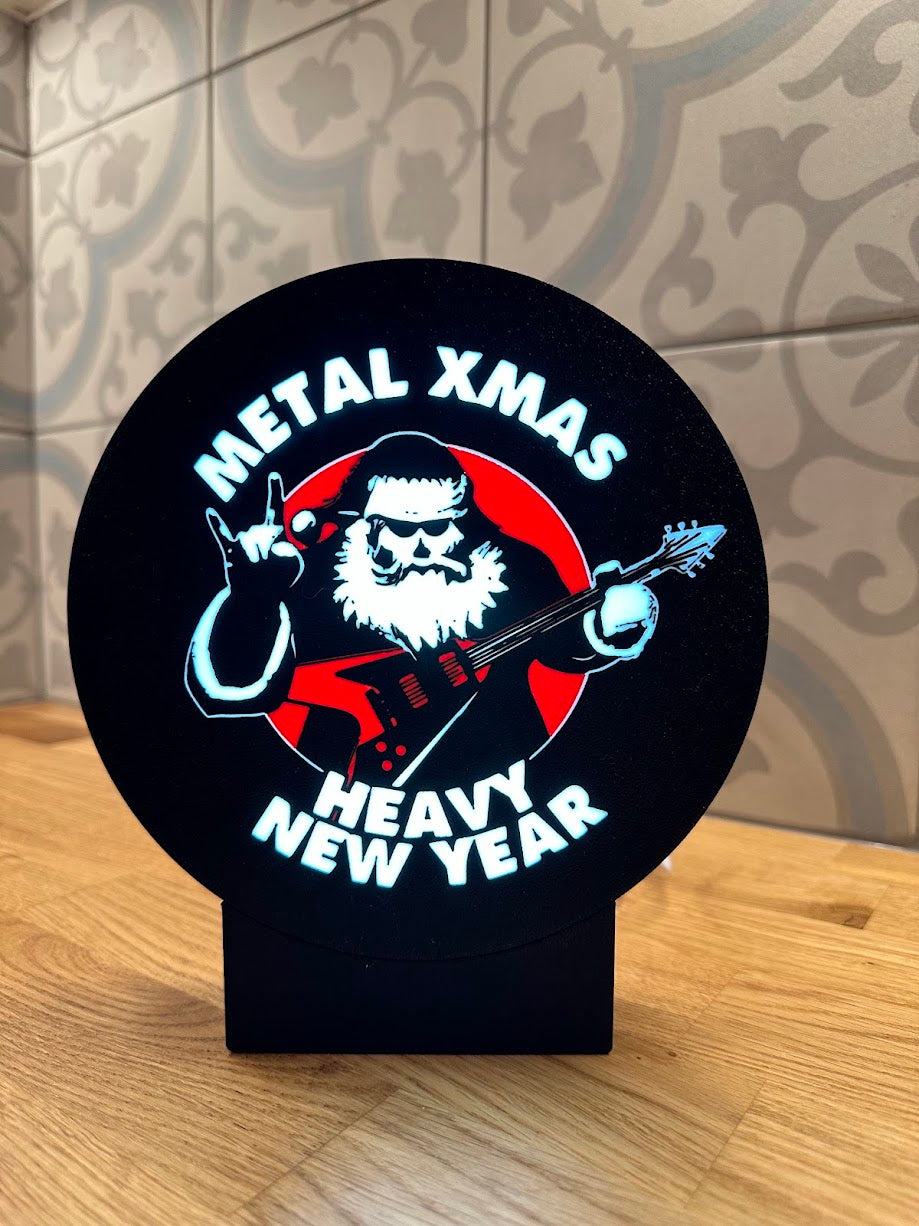 Ronde lightbox met Kerst thema